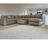 HOB Furniture Epping U Shape Modular Sofa in Stone HOB Furniture Stone