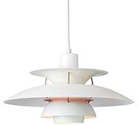 Hobaca UFO Ceiling Pendant Light - White & Pink E27 Pendant Lamp, Adjustable 1.5m Hanging Wire, D30xH25cm Modern Lighting for Kitchen Island, Bedroom, Living Room, Dining Room