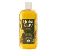 HobaCare Organic Jojoba Oil - 100% Pure, Unrefined Jojoba Oil Cold Pressed for Scalp & Nails - Moisturising Body Oil for Dry Skin - Natural Jojoba Oil for Hair & Beard Care (16 fl oz / 473 ml)