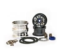 HoBao DC-1 1/10 CNC Aluminium Beadlock 1.9 Inch 6-Spoke Wheels Black H230117B