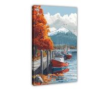 Hobart Tasmania Waterfront Canvas Poster Wall Art Decor Print Picture Paintings for Living Room Bedroom Decoration 12x18inch(30x45cm)