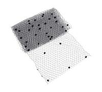 HOBBIESAY 1.82m Mesh Veil Fabric Headband Veil Netting Fabrics with Small Ball Women Mesh Veils Bridal Birdcage Veil Netting Hat Decoration Black for Women Bride's Headdress Veil Making