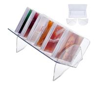 HOBBIESAY 1 Set DVD Holder Case Display CD Display Holder Clear Acrylic Book Shelf Desktop Bookcase 12.2x7.09x5.43inch for Video Game Cases Cds Tape Displays Stand