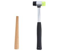 HOBBIESAY 1 Set Oak Wood Ring Sizer Measuring Tool Kit 9.3x2.5 Inch Rings Shaping Tool Ring Size Measurer Shaper with Rubber Hammer Mallet for Sizing Sanding and Fixing Bent Rings Jewelry Making