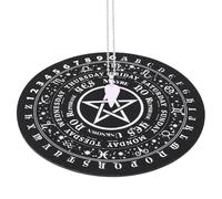 HOBBIESAY 1 Set Pendulum Board Set Star Pendulum Mat for Divination Rubber Dowsing Divination Board Metaphysical Message with Crystal Divinity Pendulums Necklace for Witchcraft Wiccan Altar Supplies