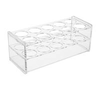 HOBBIESAY 10 Holes Test Tubes Rack Clear Acrylic Test Tests Tube Rack Holder Nurse Party Decor Shot Tubes Holder Rollerball Perfume Organizer Plant Hydroponic Propagation Station Dia:1.18Inche