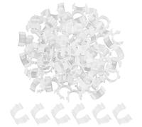 HOBBIESAY 100 Pcs Sewing Bobbin Clips Clear Bobbin Holder Thread Spool Saver 0.67x1.02x0.47 Inch Snap On Mini Clamp Sewing Tool Accessory for Craft DIY Embroidery Quilting Sew Machine Organizer