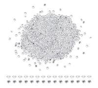 HOBBIESAY 1000Pcs Flat Back Brilliant Round Rhinestones Glass Stones 16 Styles Clear Rhinestone Crystal Glitter Gems Transparent Diamond for DIY Crafts Nail Art Clothing Jewelry Making 1mm