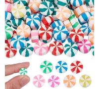 HOBBIESAY 100PCS Christmas Candy Ornaments Candy Decorations Christmas Tree Hanging Peppermint Ornaments Peppermint Decor for Halloween Birthday Classroom Window Wall Party Supplies 3.9inches Dia