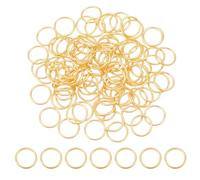 HOBBIESAY 100Pcs Gold Jump Rings 8mm Stainless Steel Open Jump Ring 18K Gold Plated Jump Rings Unsoldered Ring Connectors Small Split Ring Jewelry Making Findings for DIY Crafts