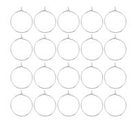 HOBBIESAY 100Pcs Stainless Steel Hoop Earring 20mm Big Hoop Earrings for Women Silver Post Hoops Earring Wires Findings for DIY Hoop Earrings Making
