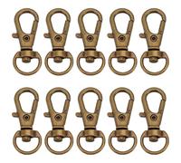HOBBIESAY 10Pcs Alloy Lobster Claw Clasps 30.5mm Long Antique Bronze Swivel Snap Hooks Trigger Snap Hooks Swivel Lanyards Clasps Metal Clasps for Jewelry Making