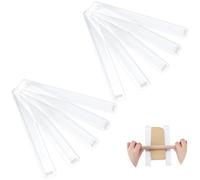HOBBIESAY 10Pcs Clay Depth Guide Acrylic Rolling Pin Guide Sticks Set Roller Depth Guides Pottery Clay Tool Polymer Clays Thickness Tool for Pottery Crafts 0.08/0.12/0.16/0.2/0.24" Thickness