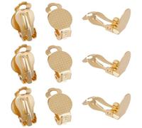 HOBBIESAY 10pcs Clip on Earring Converters Pierced to Clip on Ear Backs Earring Hooks with Easy Open Loop Gold Stainless Steel Non Piercing Ear Findings for Women DIY Jewelry Making