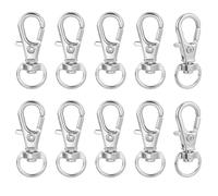 HOBBIESAY 10PCS Keychain Clip Key Chain Hooks Platinum Swivel Snap Hooks Swivel Clasp Lanyard Snap Keychain for Lanyard Key Rings Crafting Flag Clips for Flagpole Rope Diving Clips Flag Pole Clip