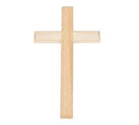 HOBBIESAY 11.9x6.9 Inch Wooden Cross Wall Hanging Cross Decoration Wall Mounted Cross Ornament Gatholic Wooden Hanging Cross for Home Christian Weddings Party Gift Meditation Decor