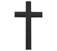 HOBBIESAY 11x6.2 Inch Wooden Cross for Wall Hanging Black Cross Decoration Gatholic Crucifix Hand Held Prayer Crosses Wall Mounted Ornament for Home Holy Home Weddings Party Meditation Decor