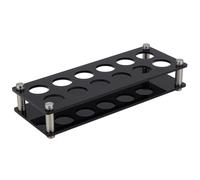 HOBBIESAY 12 Hole Acrylic Shot Glass Holder Black Shot Glass Serving Tray for Bar Tequila Glasses Cup Rack Whiskey Shot Glass Base Diaplay for Party Bar Club Family Gathering,Inner Hole:3.8cm
