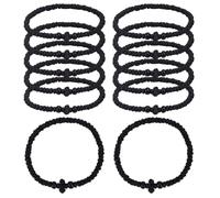 HOBBIESAY 12PCS Blessed Greek Christian Orthodox Black Handmade Braided Prayer Rope Greek Prayers Rope Protection Car Hanging Charm Prayer Ropes Protestant Beads Blessed Decor Gift