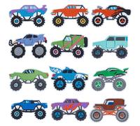 HOBBIESAY 12Pcs Car Iron on Patches Transportation Truck Patches Cross Country Vehicle Embroidered Traffic Appliques for DIY Crafts Clothing Jeans Jackets Bags Decorations