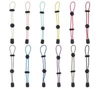 HOBBIESAY 12Pcs Hiking Pole Holder 12 Colors Adjustable Elastic Drawstring Cord Lock Hiking Stick Holders Backpack Attachments Hands Free Attachment Camping Outdoor Equipment