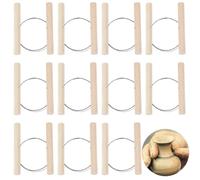 HOBBIESAY 12Pcs Pottery Clay Wire Cutter Wood Cutting Pottery Tools Ceramic Cut Off Tools Hand Clay Supplies Polymer Wire Tool for Artists Cutting Mud Handcraft Pottery Crafts