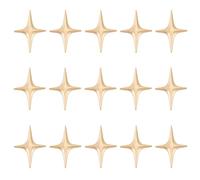 HOBBIESAY 15Pcs Star Brooch Pin Four-Point Star Brooches Polished Alloy Fashion Simple Brooches Geometric Stars Lapel Pins for DIY Jackets Hats Bags Dresses Clothes Accessories