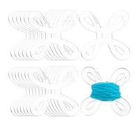 HOBBIESAY 15Pcs Yarn Bobbins 80mm Cross Stitch Bobbin Organizer Clear Acrylic Yarn Winder Thread Knitting Sewing Crochet Weave Winder Tool for Knitting Sewing