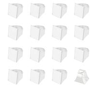 HOBBIESAY 16Pcs Blank Rings Brass Pad Ring Settings Adjustable Finger Ring Blank Bases Silver Flat Blank Ring Bezel Tray DIY Blank Ring Base Jewelry Finding Ring 19mm Inner Diameter