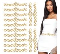 HOBBIESAY 16Pcs Gold Metallic Embroidered Iron on Patch Flower Embroidery Patch Leaves Vines Sew on Decorative Repair Patch Trim Fringe Leaves Patch for Adults Wedding Prom Dress Backpacks DIY Craft