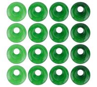 HOBBIESAY 16Pcs Natural Jade Donut Disc Gemstone Pendants Green Disc Gemstone Stone Charms Flat Round Stone Bead Charms Dangle Round Pendants for Jewelry Making Charms Hole: 4mm DIY Earrings Bracelet