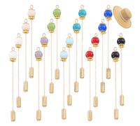 HOBBIESAY 18PCS Vintage Hat Pins Stick Lapel Pin Plastic Imitation Pearl Brooch Brass Long Handle Pin Accessories for Tie Scarf Badge Hats Suits Brooches Decorative Jewelry Making DIY Crafts