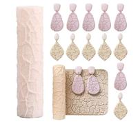 HOBBIESAY 1PC Cobblestones Polymer Clay Texture Roller 3D Printed Rollers for Clays Modeling Embossing Earring Maker Roller Pottery Textures Rollers Polymer Clay Crafts for Creating Texture Jewelry