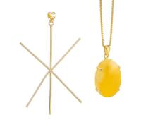 HOBBIESAY 1Pc Gold Claw Pendant Blanks 5 Claws Prong Pendant Setting Handmade Claw Pendants for DIY Gemstone Cabochon Rhinestone Necklace Jewelry Making