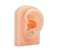 HOBBIESAY 1Pc Silicone Ear Model Right Fake Ear for Piercing Practice Soft Flexible Ear Model Silicone Body Parts for Jewelry Display Teaching Instruction 1.97x3.15x1.32 inch