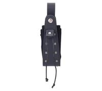 HOBBIESAY 1Pc Vintage Black Belt Bag Medieval Leather Coin Pouch Renaissance Waist Purse Medieval Faux Leather Drawstring Pouch for Cosplay LARP and Costume Accessories