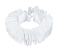 HOBBIESAY 1Pc White Cotton Ruffled Lace Collar Detachable False Clown Collar Retro Renaissance Neck Ruffle Collars Victorian Ruffle Collars Costume Accessories for Halloween Party Costume