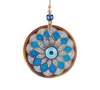 HOBBIESAY 1Pcs Evil Eye Ornament Charm Evil Eye Wall Hanging Decor Turkish Evil Eye Talisman Blue Evil Eye Glass Decoration for Home Office Garden Door Good Luck Protection