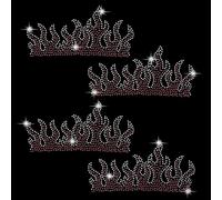 HOBBIESAY 1PCS Flame Rhinestone Iron on Transfer Decal Blazing Flames Transfer Burning Fire Bling Red Flame Bling Patches Iron on Sequin Applique for Shirt Bag Hat Jacket Jeans Shoes