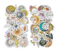 HOBBIESAY 1Pcs Sun Moon Flower Stickers Pack Tarot Theme Adhesive Stickers Pack Decorative Stickers Decals Pack for Water Bottles Laptop Luggage Cup Computer Mobile Phone