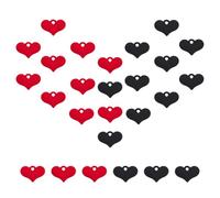 HOBBIESAY 2 Colors 40Pcs Acrylic Heart Charms 25mm Red Black Puffy Heart Dangle Charms Cute Love Shape Pendant for Valentine's Day DIY Bracelets Earring Necklace Jewelry Making