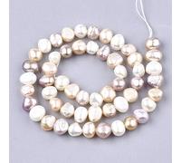 HOBBIESAY 2 Strands Natural Cultured Freshwater Pearl Beads Strand Nuggets Pearl Beads Polished Pearls Center Drilled Hole Beads for DIY Crafts Making Jewelry Hole: 1mm