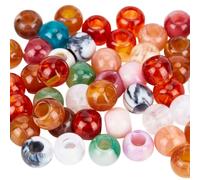 HOBBIESAY 200PCS Large Hole Acrylic Beads 12mm Round Acrylic Beads for Crafts Cloud Pop Beads Colorful Loose Spacer Bead for for Bracelets Jewelry Making Hair Jewelry Accessories for Craft DIY Project