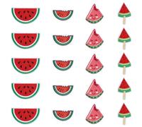 HOBBIESAY 20Pcs 4 Styles Watermelon Embroidered Patches Cute Fruit Iron on Patches Sew on Decorative Repair Applique Patch for DIY Clothes Dress Jeans Hats Backpacks Bag Vests Craft