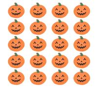 HOBBIESAY 20Pcs Jack O Lantern Pumpkin Patches Halloween Pumpkin Iron on Patches Embroidery Pumpkins Sew on Patch Halloween Appliques Dark Orange for Jack Jacket Jeans Bags Hats 2.5x2.3 Inch