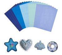 HOBBIESAY 20pcs Soft Fabric Sheet 7.8×11.69in Felt Fabric Sheets Craft 0.7mm Thick Thin Felt Fabrics Sheets Blue Series Felts Pack Rectangle Felts Fabrics for DIY Craft Sewing Handmade Decorations