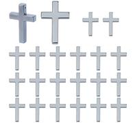 HOBBIESAY 20PCS Synthetic Hematite Cross Charms Cross Pendants Crucifix Charm Crucifix Crosses Charms for Ewelry Making DIY Crafts Findings Fit Necklace Bracelet Earrings Choker