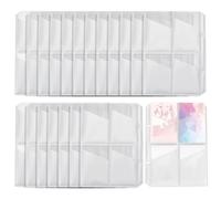 HOBBIESAY 20Pcs Trading Card Sleeves 4 Pocket Sleeve for Cards case Double Sided 4 Pocket Page Protector A5 Binders Cards Sleeve Card Binder Sleeves for A5 Mini 3 Ring Binder