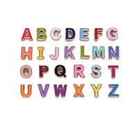 HOBBIESAY 26pcs Alloy Enamel Alphabet Beads 10x8mm Light Gold A-Z Charm Beads Capital Alphabet Loose Beads Initial Letter Spacer Beads for DIY Bracelet Necklace Earring Craft Making, hole: 1.4mm