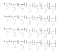 HOBBIESAY 28Pcs 7 Sizes Iron Slide On End Clasps Platinum Tube Slider Crimp Cord Ends Buckles Slide Tube End Bar Connectors Tubes Slider End Caps with Lobster Clasps for Jewelry Making